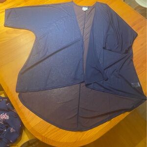 LuLaRoe Lyndsay Deep Blue Sheer Cardigan